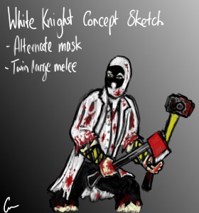 White Knight costume with eyeholes